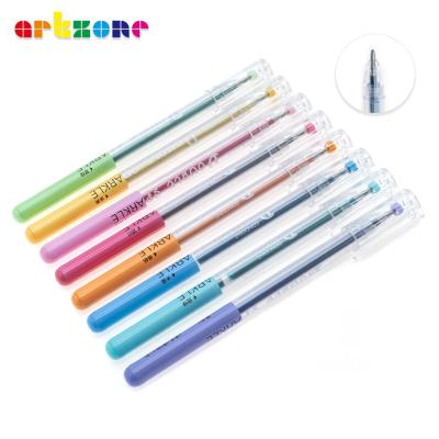 China Office & Wholesale Custom Logo Fashion Kawaii Cute Metallic Point School Ballpoint Pen Plastic Color Pen Set for sale