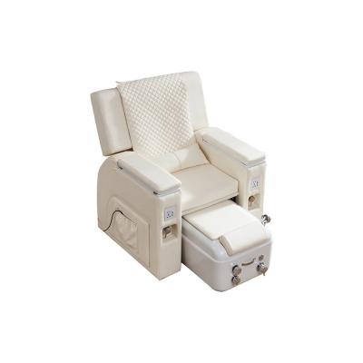 China Hot Selling High Quality Beige Nail Spa Furniture Foot Massage Chair Beauty Foot Bath Spa Chair Salon Furniture Modern New Design for sale