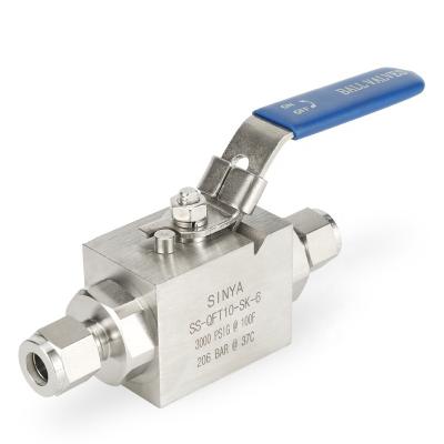 China General Stainless Steel Alloy 316/316L Ferrule 2 Way Twin Ball Valve, SS, 1/2