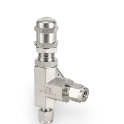 China Swagelok Fitting General Stainless Steel Adjustable High Pressure Compression Ends 6000 PSI Safety Valve Proportional Relief Valve for sale