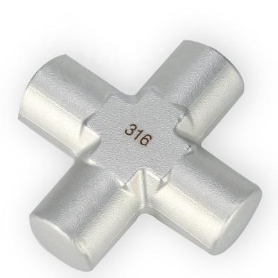 China 316 S.S Formed Fittings Elbow Tee Cross Cast 6 Mo Monel Stainless Alloy 304L 316L Duplex Steel Die Cast Forging Forged Fittings Body for sale