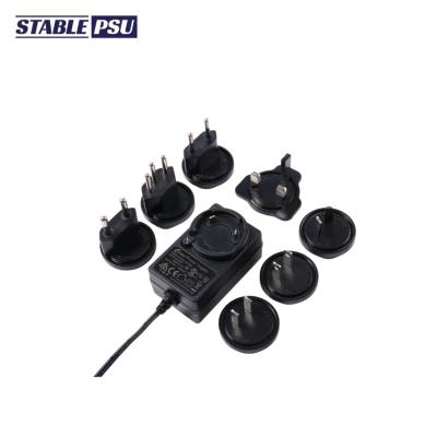 China Fast Charging Speed cUL CE PSE CCC KC KCC Global Certificates 12V 2000mA Interchangeable Plug Power Adapters for sale