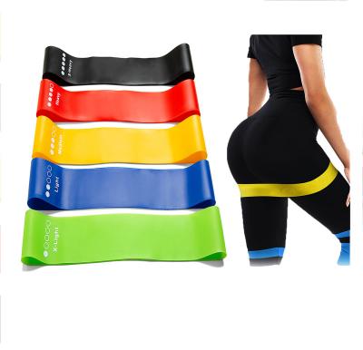 China Durable Gym Elastic Band Exercise Bands Custom Non Latex Fitness Resistance Bands Men Women Yoga Gym Workout Stretch Bands For Arm Leg Butt Diet for sale