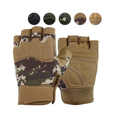 China Military Durable Camouflage Tactical Fingerless Gloves For Motorbike Motorcycle Cycling Climbing Hiking Hunting Gloves for sale