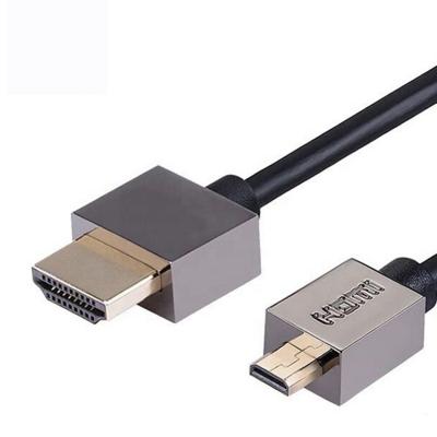 China Ultra thin high speed zinc alloy speaker cable support 4K 60Hz micro hdmi to hdmi cable for sale