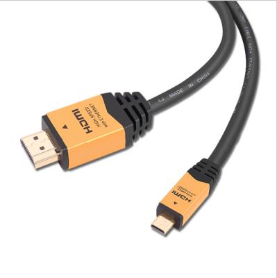 China High Speed ​​Speaker Micro Hdmi To Hdmi Cable Gold Plug Support 4K 3D Micro Hdmi Cable for sale