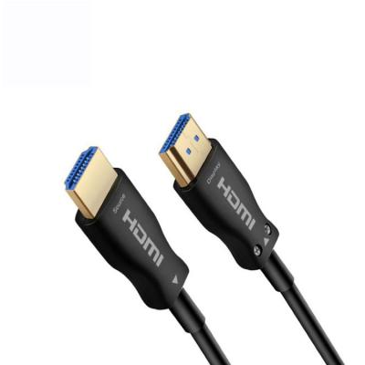 China Thin fiber optic long 4K*2K@60hz high speed fiber optic HDMI cable speaker 50 meters hdmi cable for sale