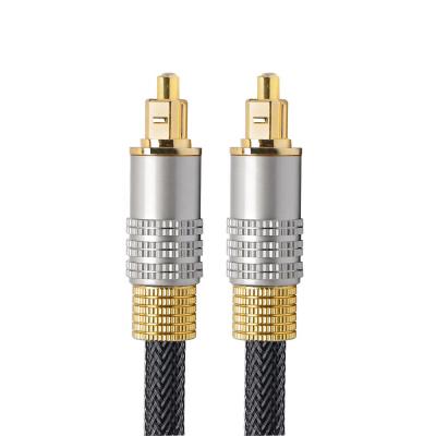 China Speaker Metal Braided Toslink Connectors and Jacket Cables 6 Feet Toslink Fiber Optic Digital Audio Cable for sale