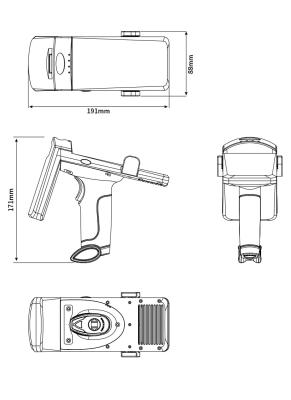 China inventory & Warehouse Checking Auxiliary Handheld Portable Data Collection And Transmission Gun UHF RFID Reader for sale