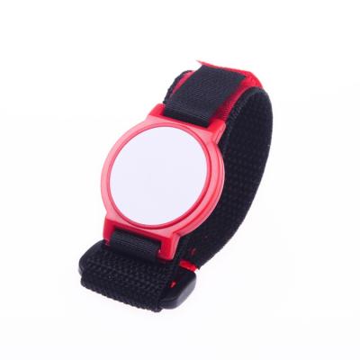 China Custom Nylon Wristband Waterproof/Waterproof Wristband 13.56mhz Nfc For Rfid Access Contro for sale