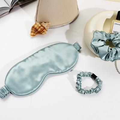 China 22m Satin Sleep Eye Mask Formal Custom Double Sided Natural Silk Sleep Eye Mask for sale