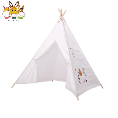 China White Color Eco-Friendly Eco-Friendly Fabric DIY Easy Build Indian Baby Kids Train Play Beach Tent for sale