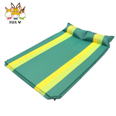 China Outdoor Activity 2 Person Lightweight Compact Mat Self Inflating Foam Camping Waterproof Sleep Pad With Pillow for sale