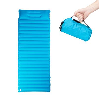 China Outdoor Warm Weather Camping Hiking 3 Season Premium Lightweight Top Insulation Inflatable Backpacking Air Mattress Sleep Travel Protection With Pillow for sale