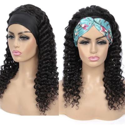 China Wholesale Remy Human Hair Headband Wig, Headband Wig Hair For Color Women, Curly Headband Hair Water Wave Wig for sale