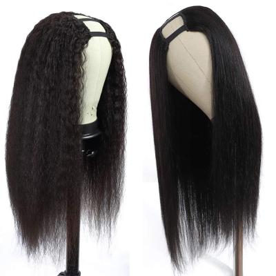 China Wholesale Price U Part Wig 100% Raw Virgin Hair Straight Hair Lace Front Wig Cuticle Aligned Brazilian Hair U Part Wig For Black Woman for sale