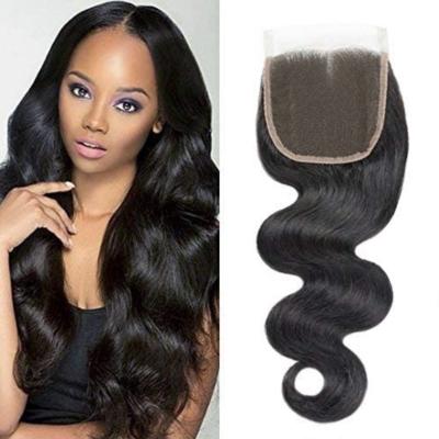 China Wholesale Good Quality Brazilian Straight Virgin Human Hair 4x4 Deep Wave Invisible 5x5 Lace Closure And Bundles for sale