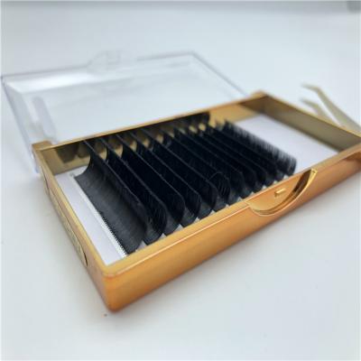 China Fansplit Fansplit Tip Flare One Touch Natural Easy Bloom Long Fan Lash Extensions With Customize Own Brand Box Vendors for sale