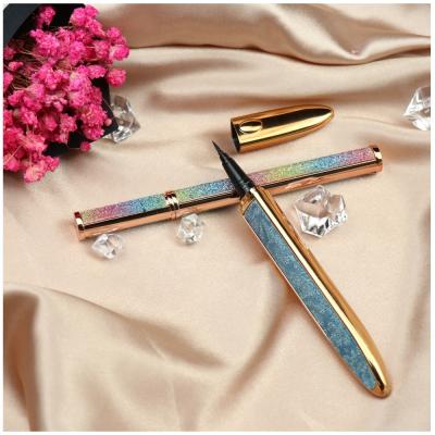 China New Design Waterproof Glitter Waterproof Eyeliner Glue Black Clear Magic Pen For Magnetic Mink Eyelashes With Packging for sale