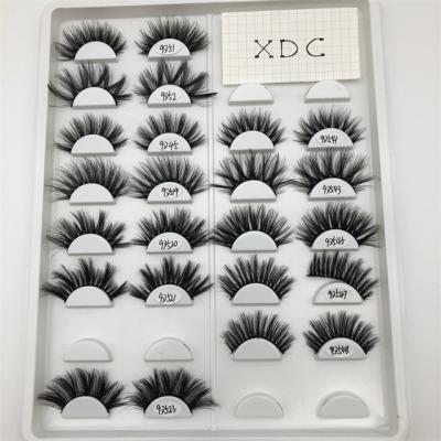 China Factory wholesale price 25mm thick mink eyelashes 9d real faux mink lashes with free box for sale