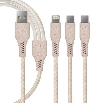 China MP3/MP4 Factory Direct USB Cable Eco-friendly 3in1 Player Mobile Phone Charging USB Data Cable for sale