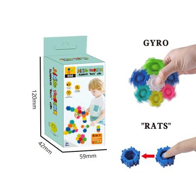 China Building Block Fingertip Gyro Spinner Infinite Splicing Combo Toys A996 for sale