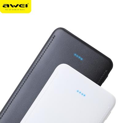 중국 OEM ODM best gift smallest support charging 10000mah power bank awei P51K high quality fast promotional full capacity 판매용