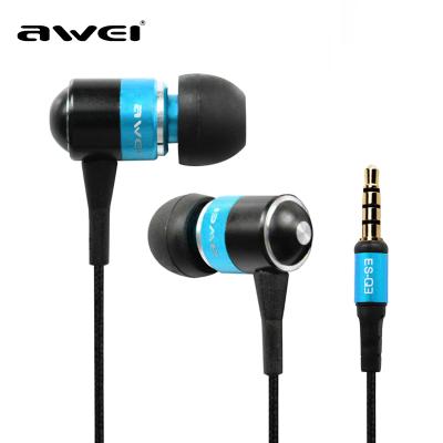 China AWEI Q3 earphone ODM OEM wired headphones cheap earphones china quality wholesale manufacture for sale