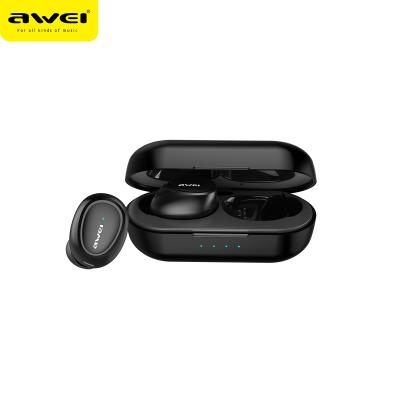 Chine New Arrival In-Ear AWEI Mini TWS Bluetooth Wireless Charge T6C Earphone à vendre