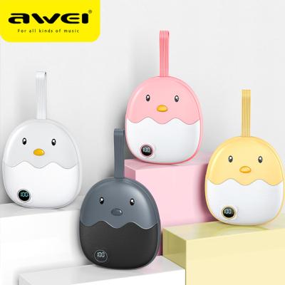 中国 Hand Warmer OEM 8000mAh Mini Power Bank Station AWEI P110K 販売のため