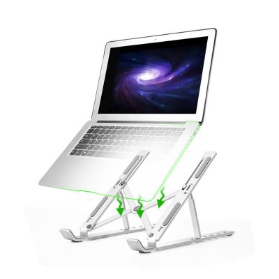 China 2021 Accessories Mini Height Adjustable Angle Adjustable Laptop Stand (Other) For Desktop Folding Portable Laptop Stand Aluminum Stand for sale