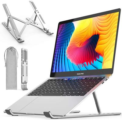 China NanMor Wholesale Adjustable Aluminum Laptop Stand Vertical Laptop Stand 6 Adjustable Angles 15.6 Inch Aluminum Laptop Stand for sale