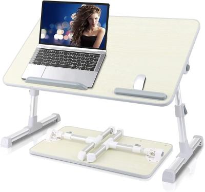 China Home Office MDF Desk Height (Height) Small Portable Folding Wooden Folding Computer Table Ergonomic Adjustable Adjustable Laptop Table for sale