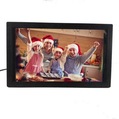 China Clock supplier 18.5 inch photo frame direct thin digital film mp4 mp3 play cloud digital photo frame for sale