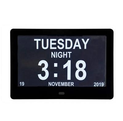 China Clock 7 Inch Digital Photo Frame Three Modes Clock Machine Reminds Older Hold Medicine Digital Calendar Regularly for sale