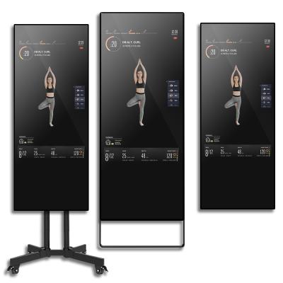 China 32 Inch Touch Screen LCD Display Digital Signage Mirror Interactive Virtual Smart Fitness Makeup Mirror For Fitness 32 Inch for sale