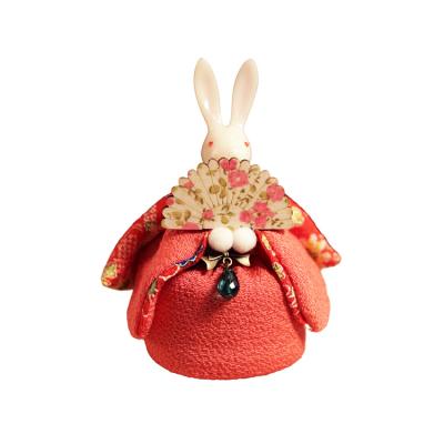 China Stuffed Plush Toy Simulation Rabbit Car Party Rabbit Doll Wedding Dollhouse Decoration Princess Rabbit White Small Music Box for sale