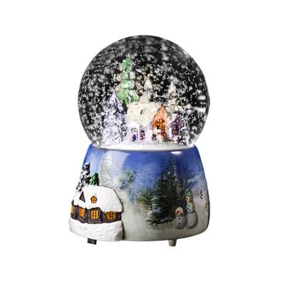 China Children Christmas Gifts Artificial Balls Wholesale Transparent High Quality Crystal Snow Ball Water Igloo Music Box for sale