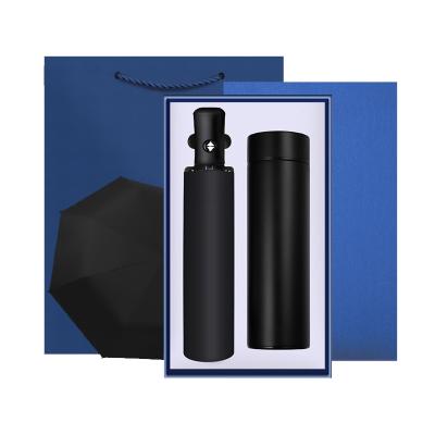 China Agriculture 2022 New Ideas Custom Business Gift Set Thermos Cup Umbrella Set Advertising Promotion Products Gift Corporate Set for sale