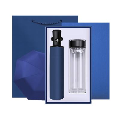 China 2pcs Agriculture Stainless Steel Thermos Water Bottle Gift Box Notebook Business Gift Box Set Promotion Company Gift for sale