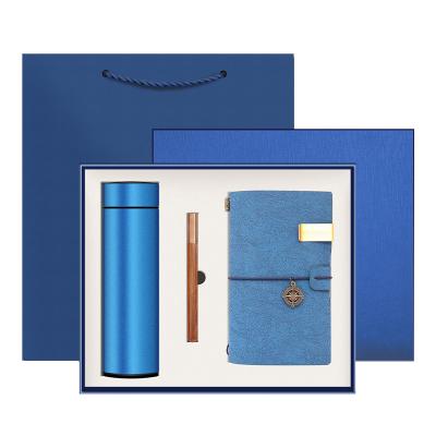 China New Agriculture Business Promotional Gifts 3 in 1 Practical Stationary Luxury Gift Mug Pen+Notebook+Thermos Set To Customers for sale