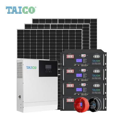 China TAICO Home Solar System 10kw 9kw 8kw 7kw 5kw 3kw 1kw PV Off Grid Solar System For Home Use for sale