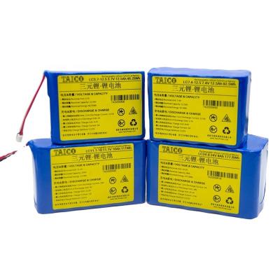 China Toys PVC wrapped 11.1v 23.4Ah 3s9p 18650 battery pack for water pumps, mining equipment, wireless monitor device, agroatomizer for sale