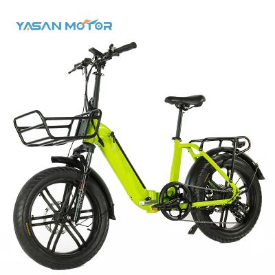 China 2022 Aluminum Alloy 20 Inch Snow Mountainbike Very Popular Folding Electric E-Bike Fat Folding Ebike 500w for sale