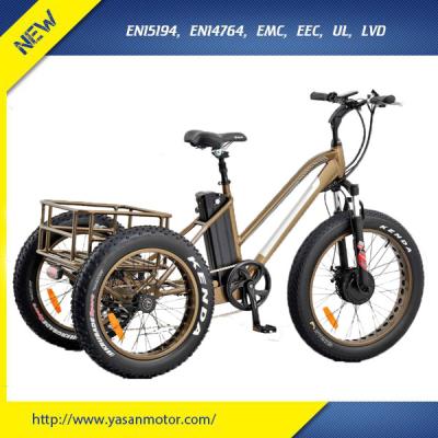 China Wholesale 350W Bafang Electric Cargo Tricycle Cargo With 120kgs Loading Capacity for sale