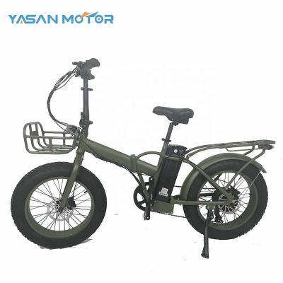 China Aluminum Alloy CE Certificate 20inch Fat Tire 750W Foldable Electric Bike Aluminum Alloy Electric Bike for sale