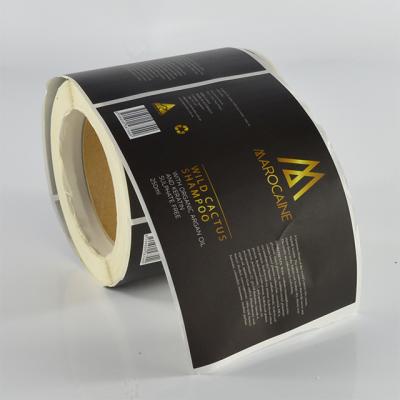 China Accept Best Design Gloss Lamination Custom Design Custom Printing Label For Hair Products for sale