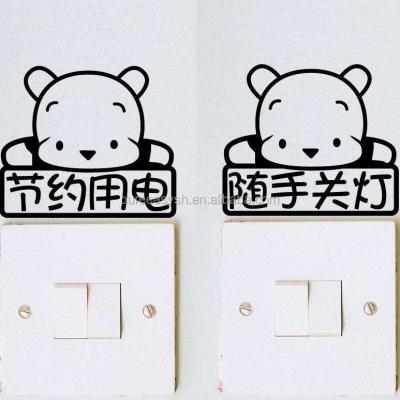 China Waterproof Custom Decorative Wall Switch Decorative Sticker Label Roll Cute Sheet for sale