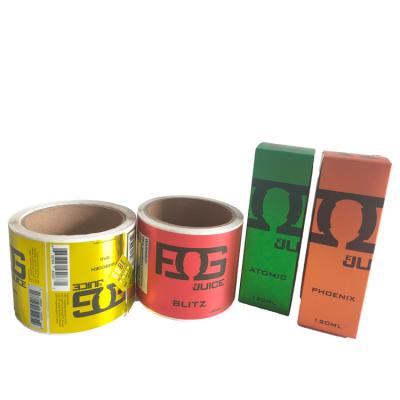 China Waterproof Biodegradable Waterproof Custom Logo Luxury Packaging Bottle Roll Embossed Gold Foil Labels Stickers Printing For Cosmetic for sale