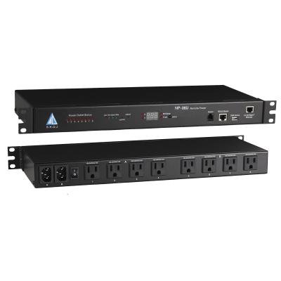 China Intelligent Switch Rack Power Distribution Unit Switched PDU NP-08U for sale